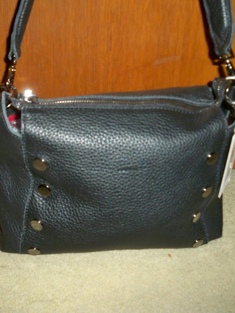 Hammitt Bryant Black Leather Handbag Gunmetal Hardware-NWT!! $445